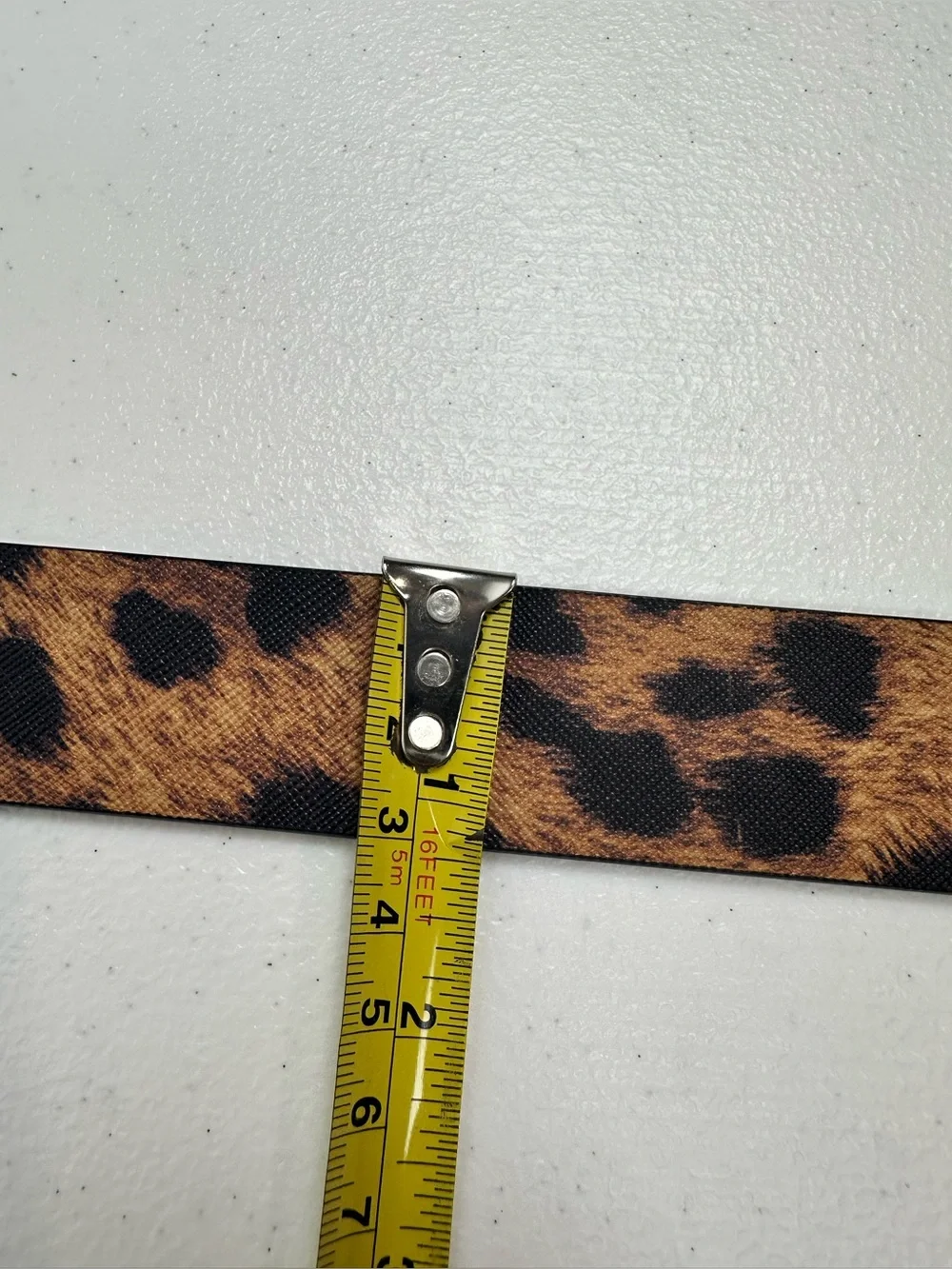 MICHAEL KORS WOMEN LEATHER BELT MK LOGO GOLD BUCKLE‎ CHEETAH LEOPARD PRINT Sz L